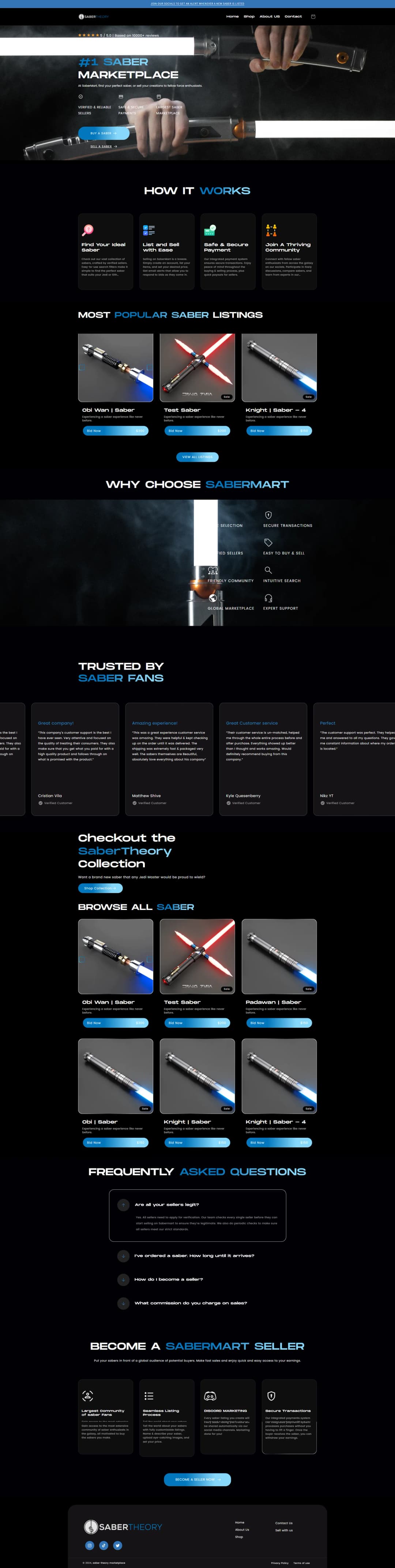 saber theory marketplace